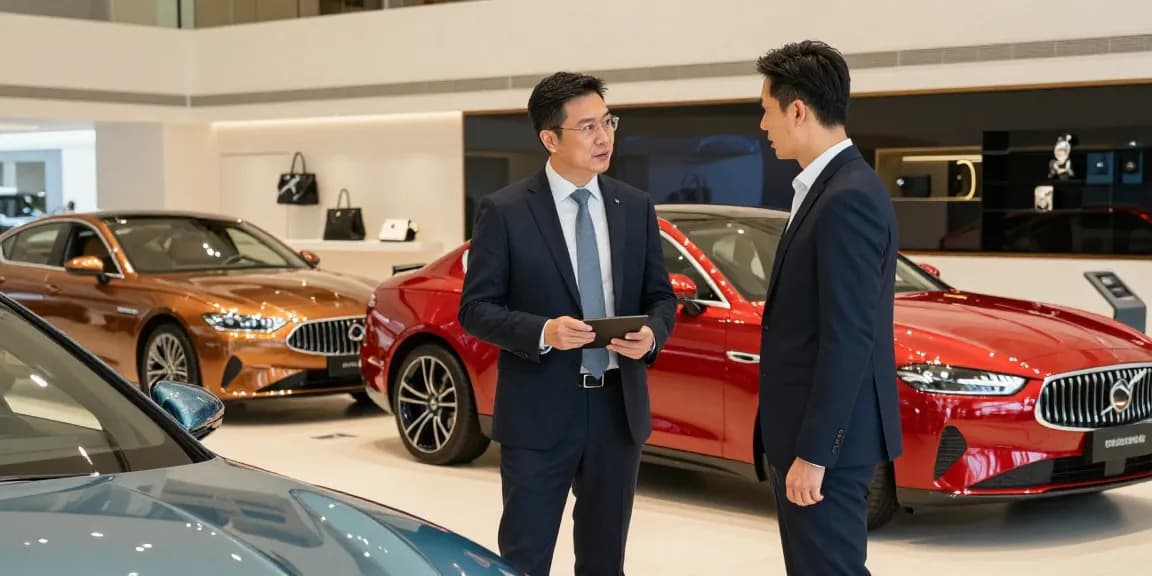 Pengalaman menyewa mobil mewah LUXURY 777 di showroom yang elegan.