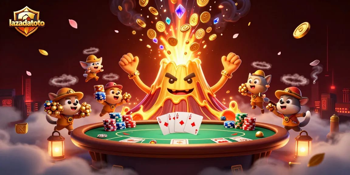 Experience lively gameplay and excitement with lazadatoto, featuring visual elements of triumph and treasure.