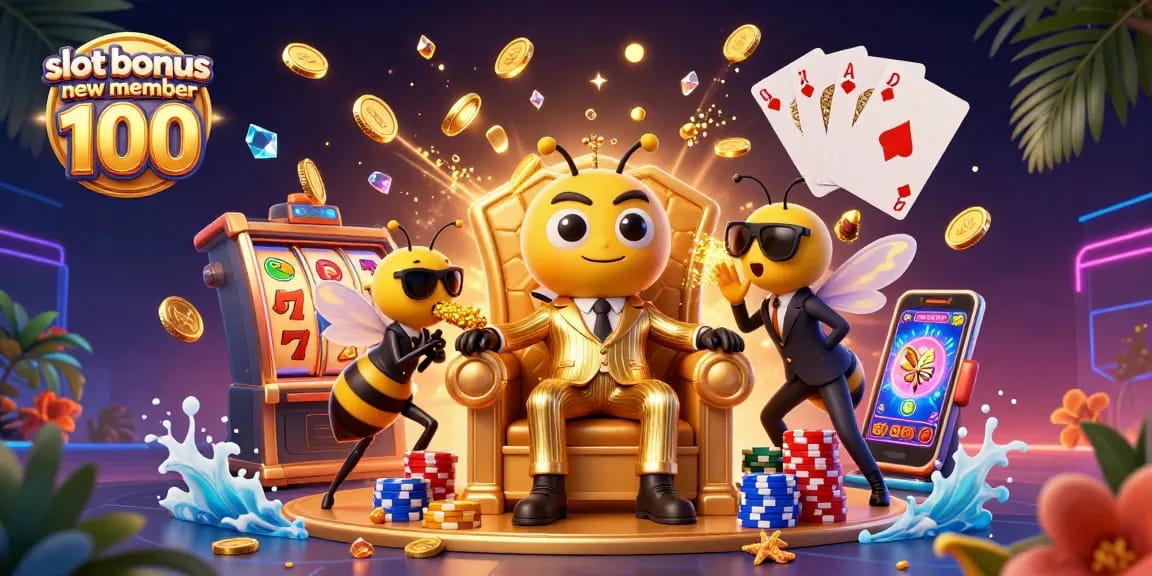 Menangkan slot bonus new member 100 dengan simbol jackpot dan petunjuk strategi.
