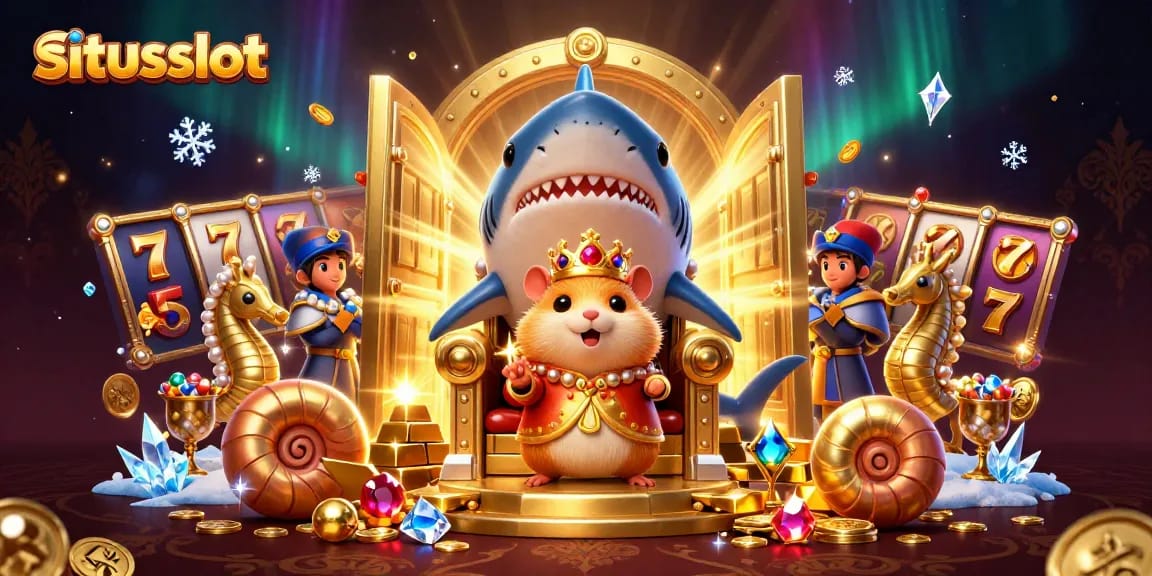 Engage with situsslot action through a vibrant 3D casino scene with treasures and lively characters.