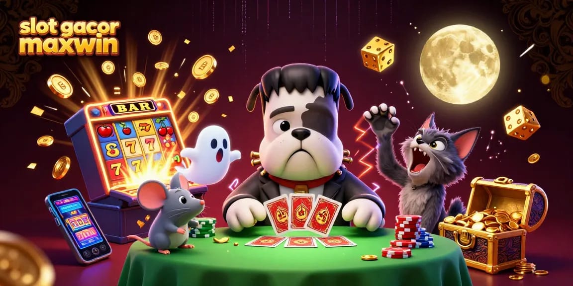 Menangkan jackpot dengan slot gacor maxwin yang dipandu monster kasino dan kucing werewolf di meja hijau.