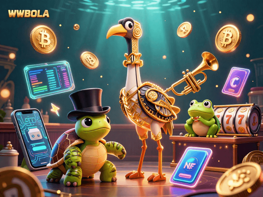WWBOLA menghadirkan suasana permainan slot yang menarik dengan karakter kartun 3D dan elemen kasino yang meriah.