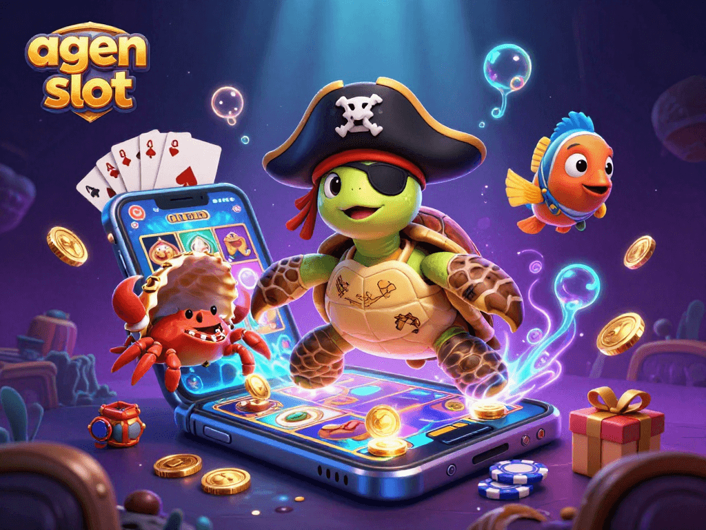 Menangkan agen slot dengan grafis komputer 3D yang menampilkan karakter unik dan elemen permainan kasino.