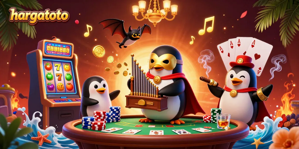 HARGATOTO menampilkan slot dan jackpot eksklusif dalam ilustrasi menarik yang memikat pemain.