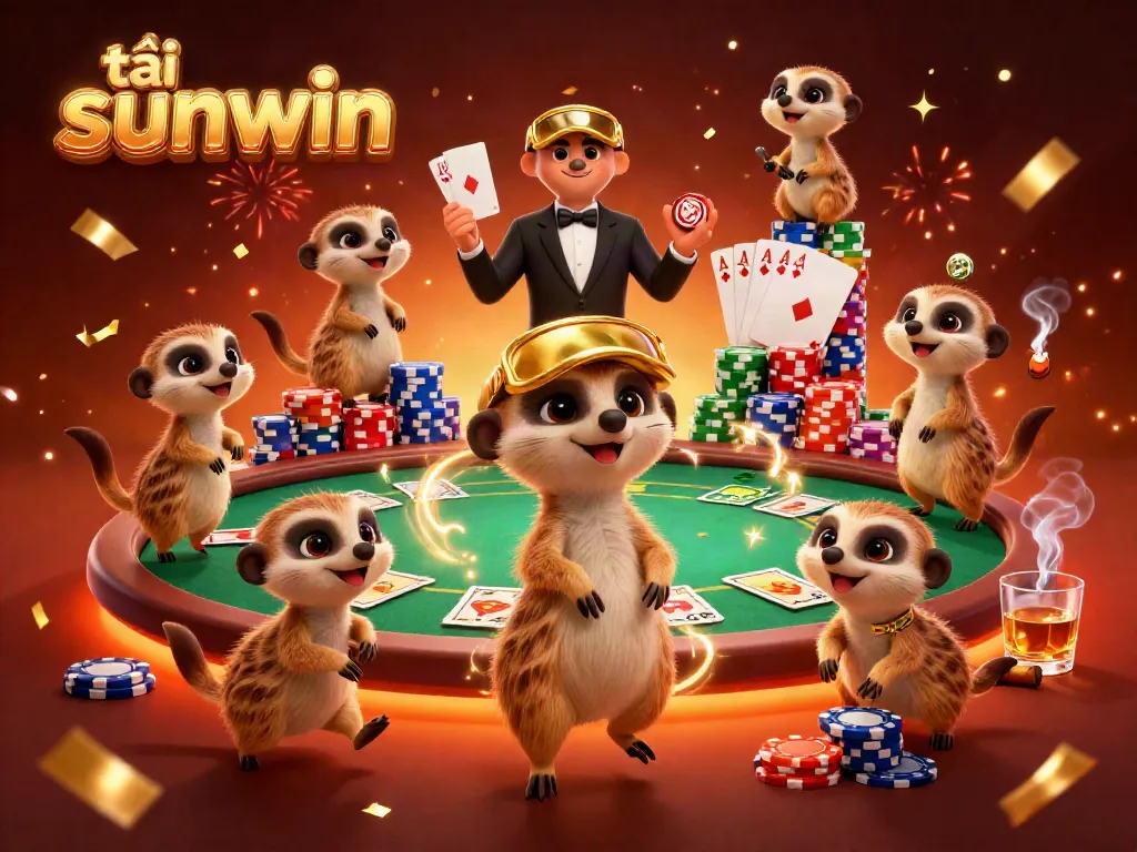 Play exciting games and tải sunwin with fun meerkats in an elaborate casino setting.