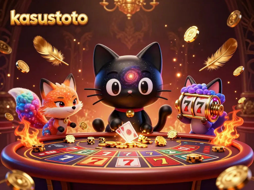 Menangkan permainan di kasustoto dengan kucing hitam galaksi yang menggandeng rubah nebula di kasino.