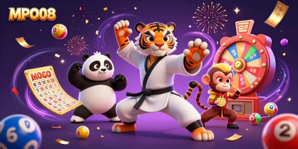 Experience the engaging MPO08 gaming environment with vibrant characters and elements showcasing excitement in online gambling.
