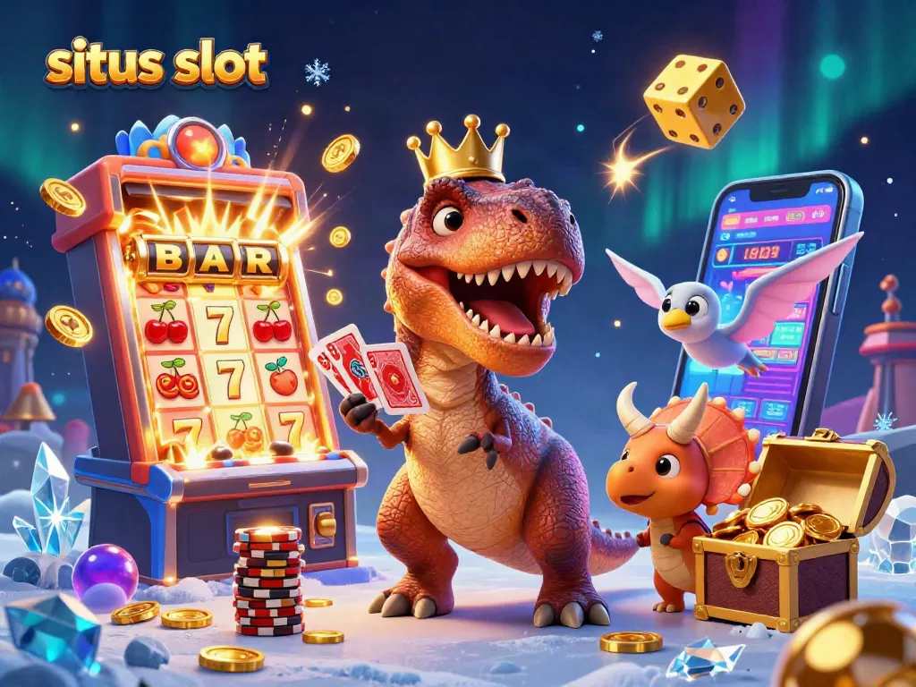 Permainan situs slot dengan jackpot luar biasa menghadirkan karakter lucu dinosaurus.