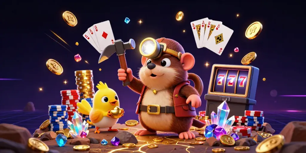 Permainan slot dan Domino QiuQiu di ahha4d ditampilkan dalam ilustrasi 3D yang menakjubkan.