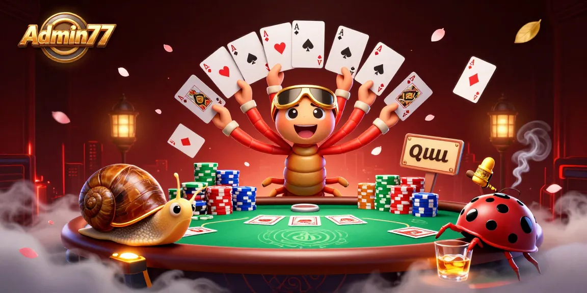 Admin77 brings excitement with a 3D millipede dealer and a dynamic poker scene.