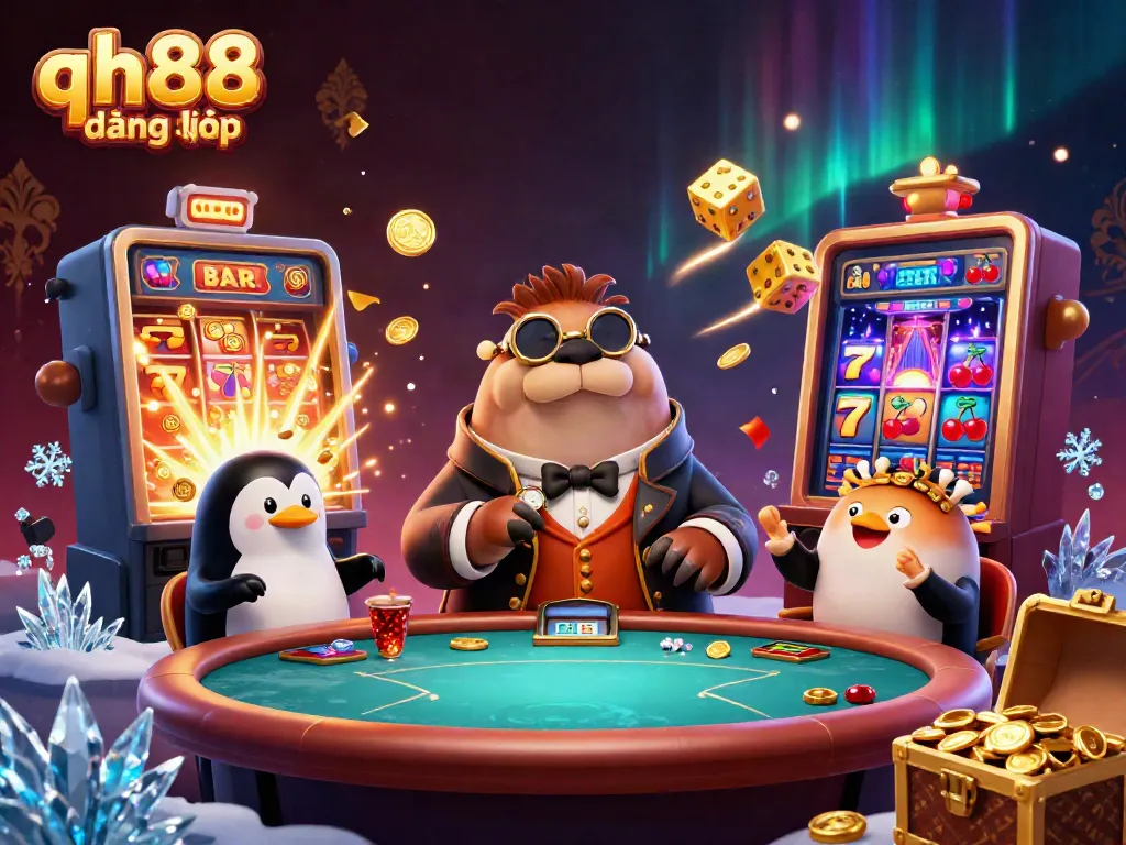 Experience the excitement of qh88 đăng nhập with our vibrant underwater casino scene showcasing thrilling games.