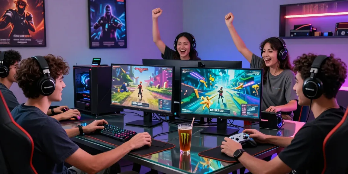 Engaging CIKA4D gaming session with friends in a vibrant setup.