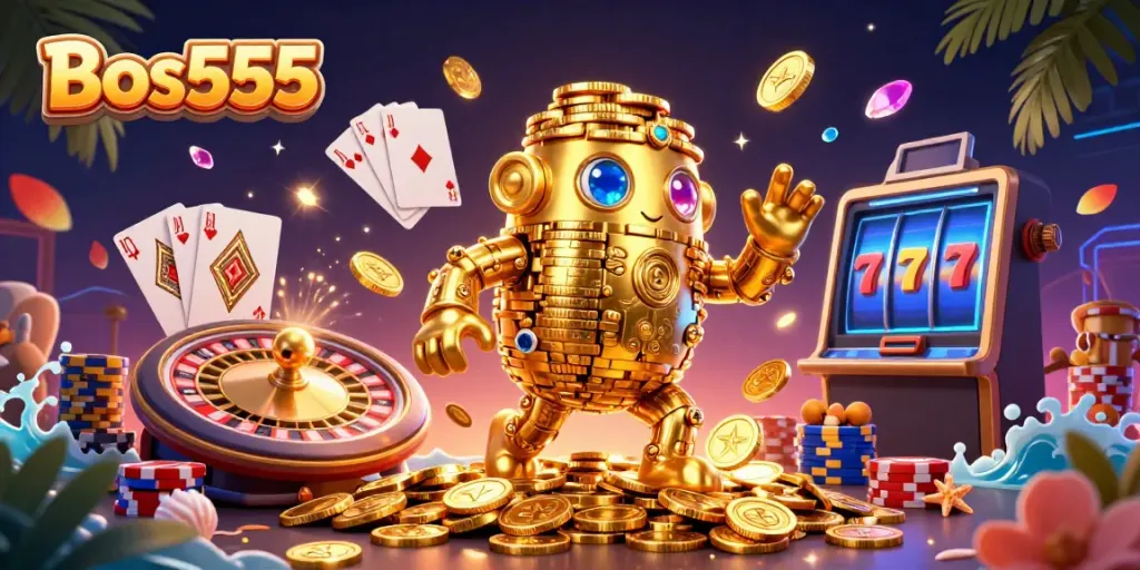 Bos555 menawarkan pengalaman bermain slot yang mengasyikkan dengan elemen permainan yang berkilauan.