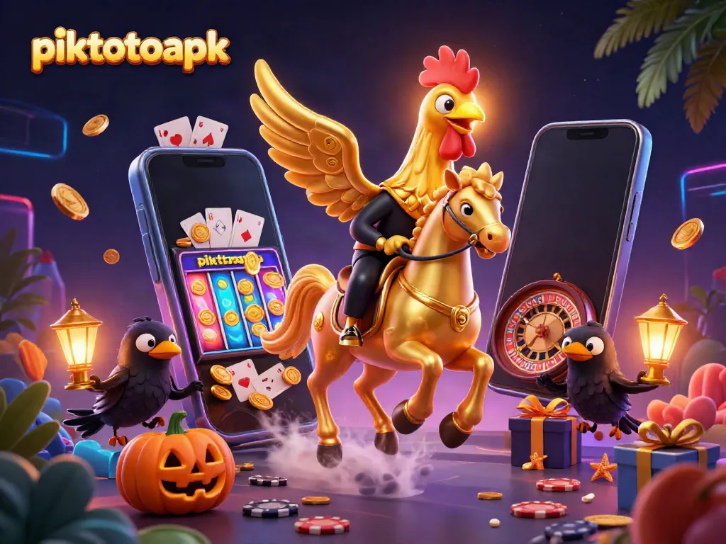 Engage with piktotoapk's vibrant casino scene full of excitement and gaming elements.
