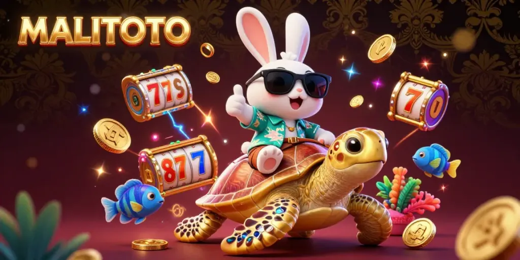 MALITOTO Slot Adventure with a lucky rabbit and golden turtle amidst vibrant game elements