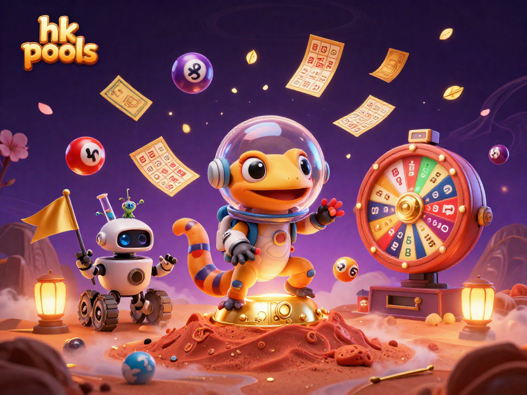 Menggoda hk pools dengan Martian gecko memimpin kasino emas, semakin mengasyikkan dengan bola lotere berwarna-warni.