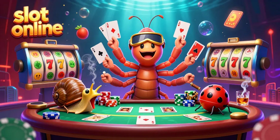 Play dynamic slot online games with vibrant characters and thrilling visuals in this 3D illustration.