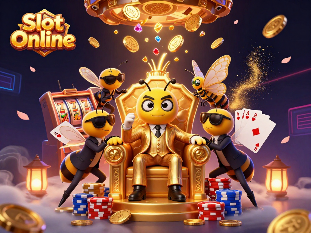 Experience vibrant Slot Online action with dynamic elements and a captivating bumblebee mob boss scene.