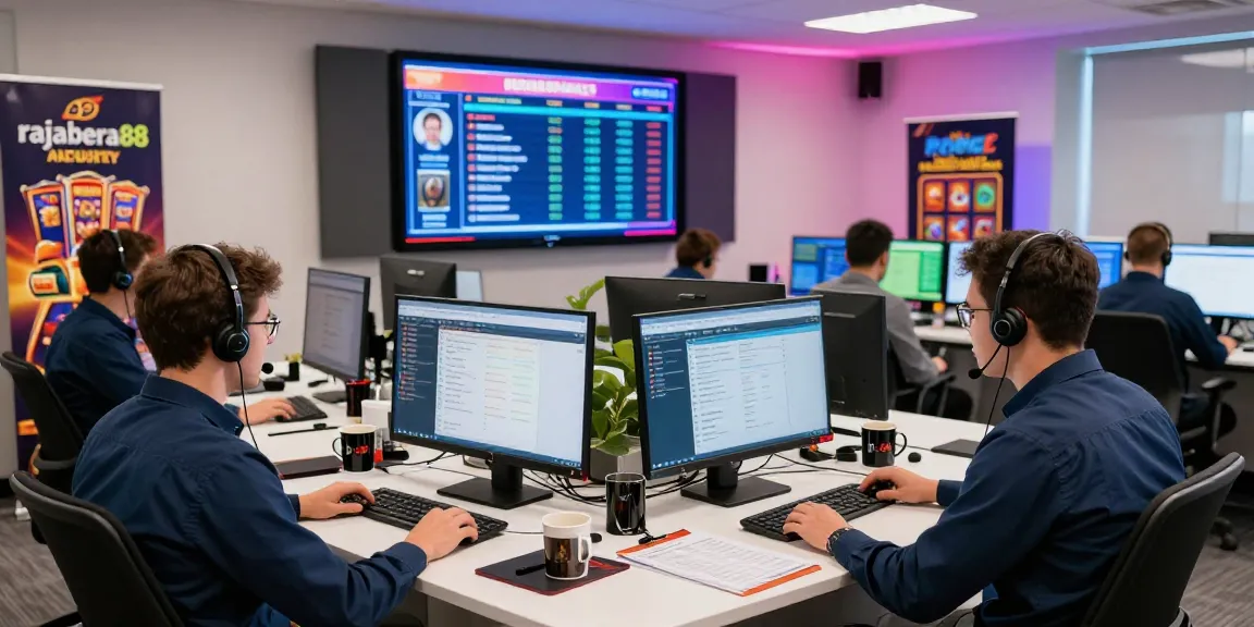 Rajaberas88 helpdesk team providing customer support in modern office.