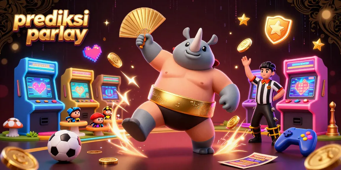 Experience exciting sports betting with prediksi parlay in vibrant 3D illustration featuring dynamic characters and casino elements.