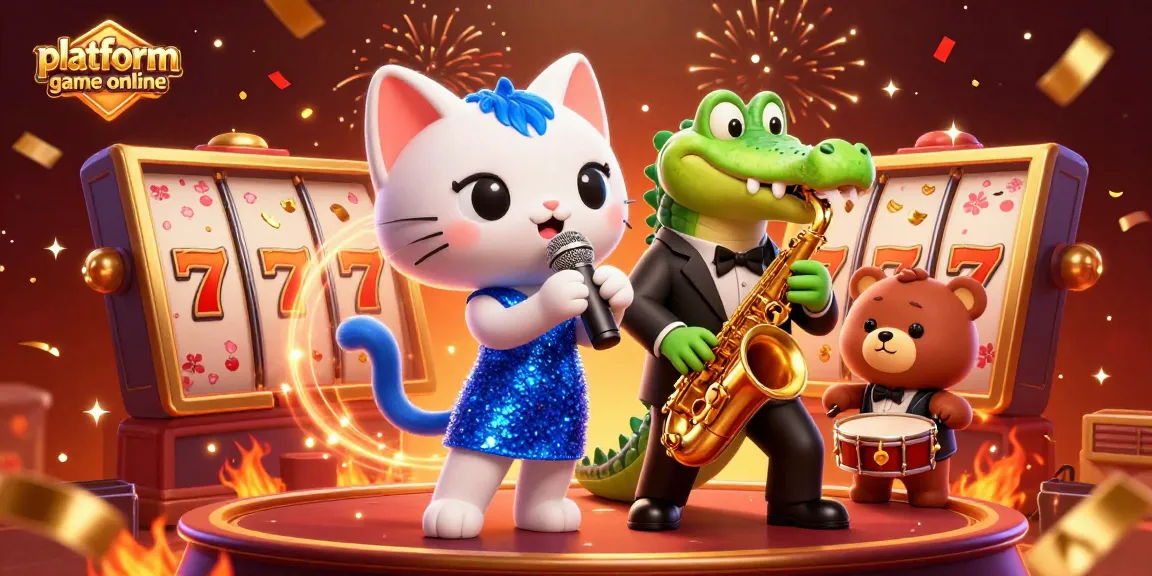 Engage with exciting platform game online adventures as characters perform in a dynamic casino setting.