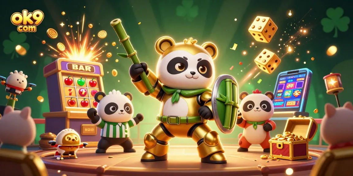 Experience big wins at ok9 com with an energetic casino scene bursting with gold and excitement.