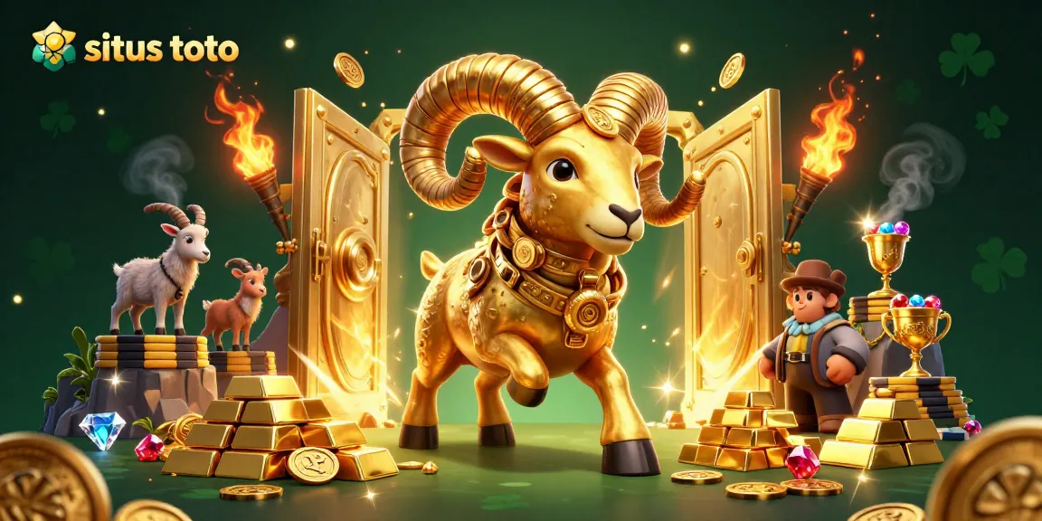 Taruhan judi di situs toto dengan elemen emas dan keberuntungan, memikat pemain.